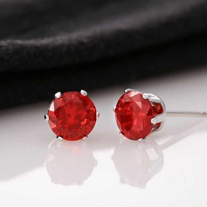 Red Cubic Zirconia Earrings - Amour Doux