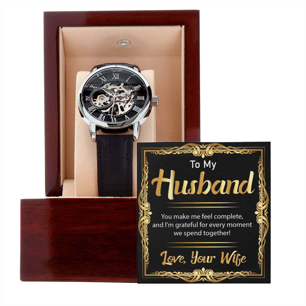 To My Husband - Watch With Message Card - Amour Doux Fine Jewelry 