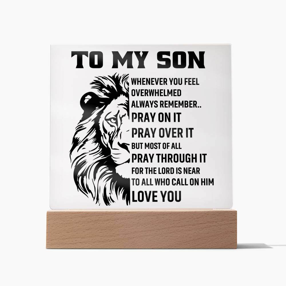 To My Son - Acrylic Plaque - Amour Doux Fine Jewelry 