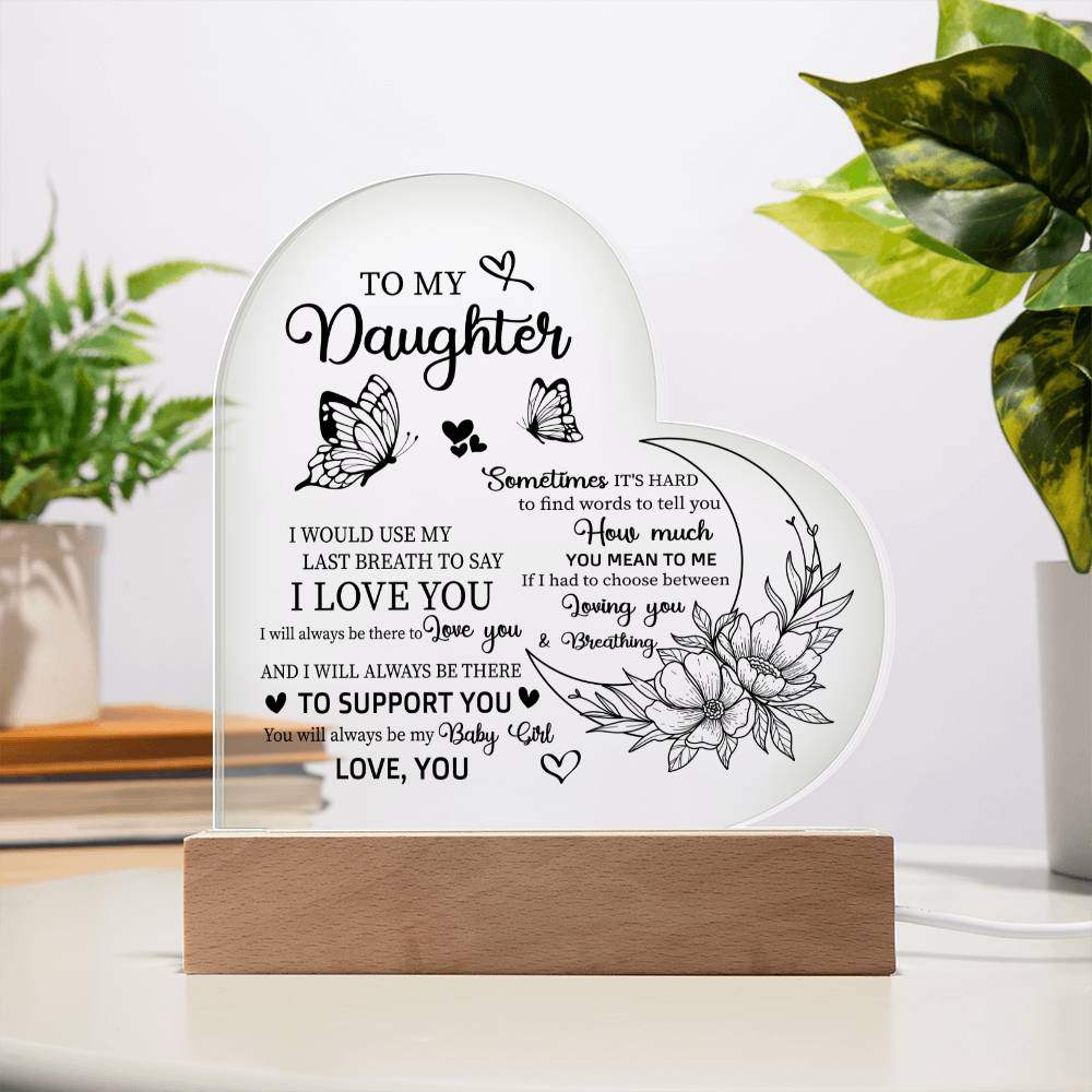 To My Daughter -  Acrylic Plaque - Amour Doux Fine Jewelry 